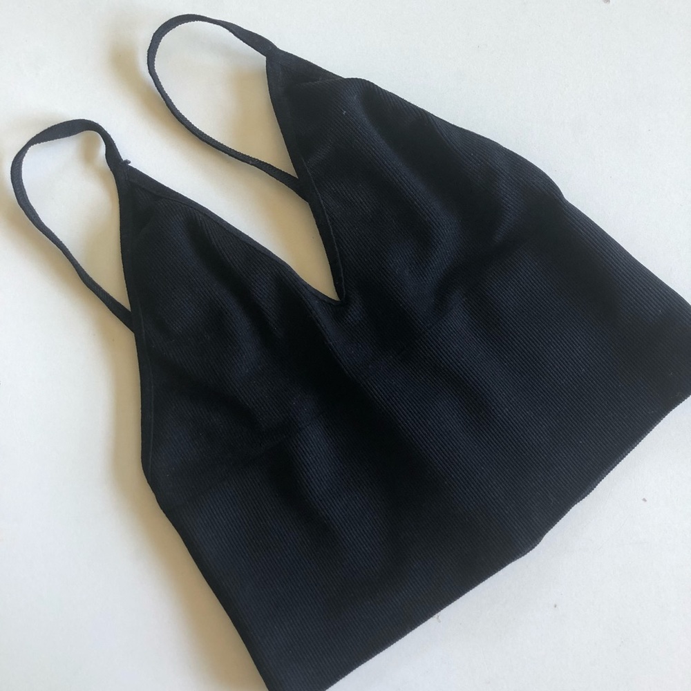 Black aritzia workout tank ribbed XS